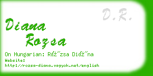 diana rozsa business card